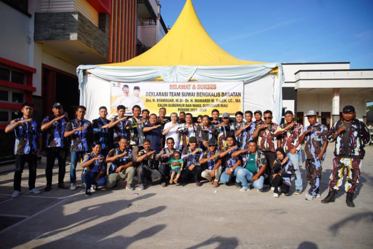 Deklarasi Paslon Suwai Bengkalis Daratan, Dua Periode Jadi Komitmen Bersama